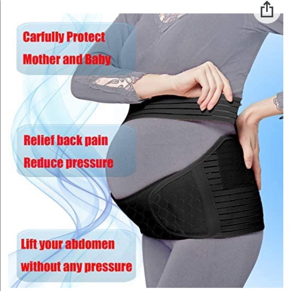 Maternity Belt, Pregnancy Back Support, Back Support, Light Weights Black plus - Picture 3 of 8